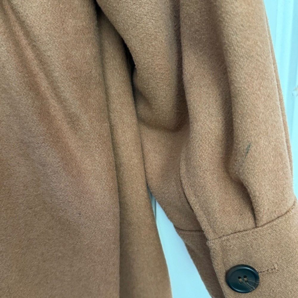 Bagatelle Lined Wool Blend Camel Belted Trench Coat Size 1X - Picture 10 of 13